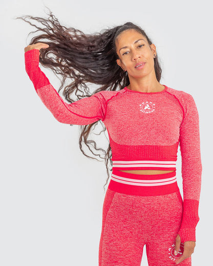 TOP CORTO DE MANGA LARGA STREET FIT