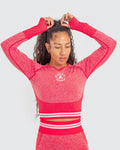 TOP CORTO DE MANGA LARGA STREET FIT