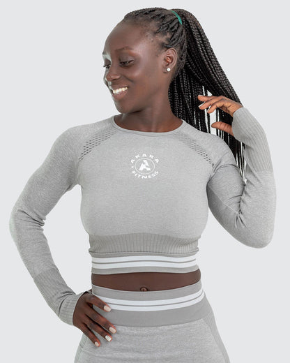 TOP CORTO DE MANGA LARGA STREET FIT