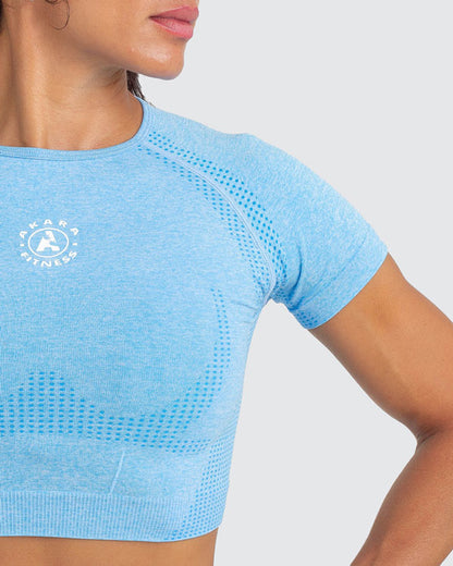 TOP CORTO DE MANGA CORTA SIN COSTURAS REFLEXIBLE